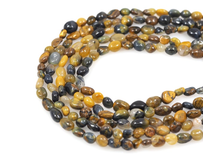 Natural Stone Chain, Gemstone Bead, Natural Stone Bead, Pietersite Beads, Pietersite Chain, DIY Bracelet Necklace Accessories,6x8mm