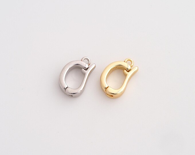 Openable Clasp, Snap Clasp, 18K Gold Filled Openable Clasp, DIY Jewelry Making Supplies, 12.2x7.7x3mm