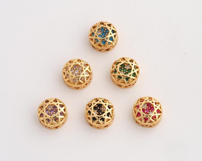 10 pcs 18K Gold Filled Gemstone Spacer Beads,Round Gemstone Beads,Round Beads,DIY Jewelry Supplies,8mm