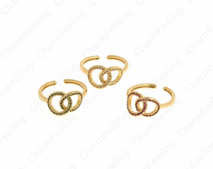 Round Rings, Micropavé CZ Everyday Rings,18K Gold Filled Adjustable Rings,Line Rings,Gold Open Rings,Square Rings,