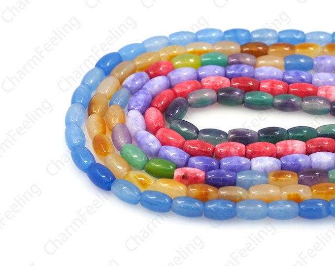 Natural Stone Beads, Gem Spacer Beads, Meter Spacer Beads, Natural Stone Chain, Natural Stone Jewelry, DIY Jewelry Supplies, 8x12mm