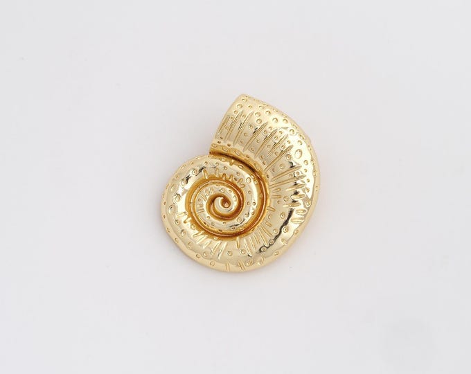 Snail Shell Pendant,Shell Pendant,18K Gold Filled Snail Shell Charm,DIY Jewelry Accessories,24x19.7x3mm