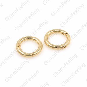 18K Filled Gold Round Clasp, Gold Round Clasp, Yellow Ring Clasp, Necklace Clasp, Jewelry Clasp 17.8x2.5mm 1pcs