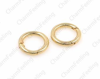 18K gefüllt Gold Runde Verschluss, Gold Runde Verschluss, gelb Ring Verschluss, Halskette Verschluss, Schmuck Verschluss 17,8 x 2,5 mm 1pcs