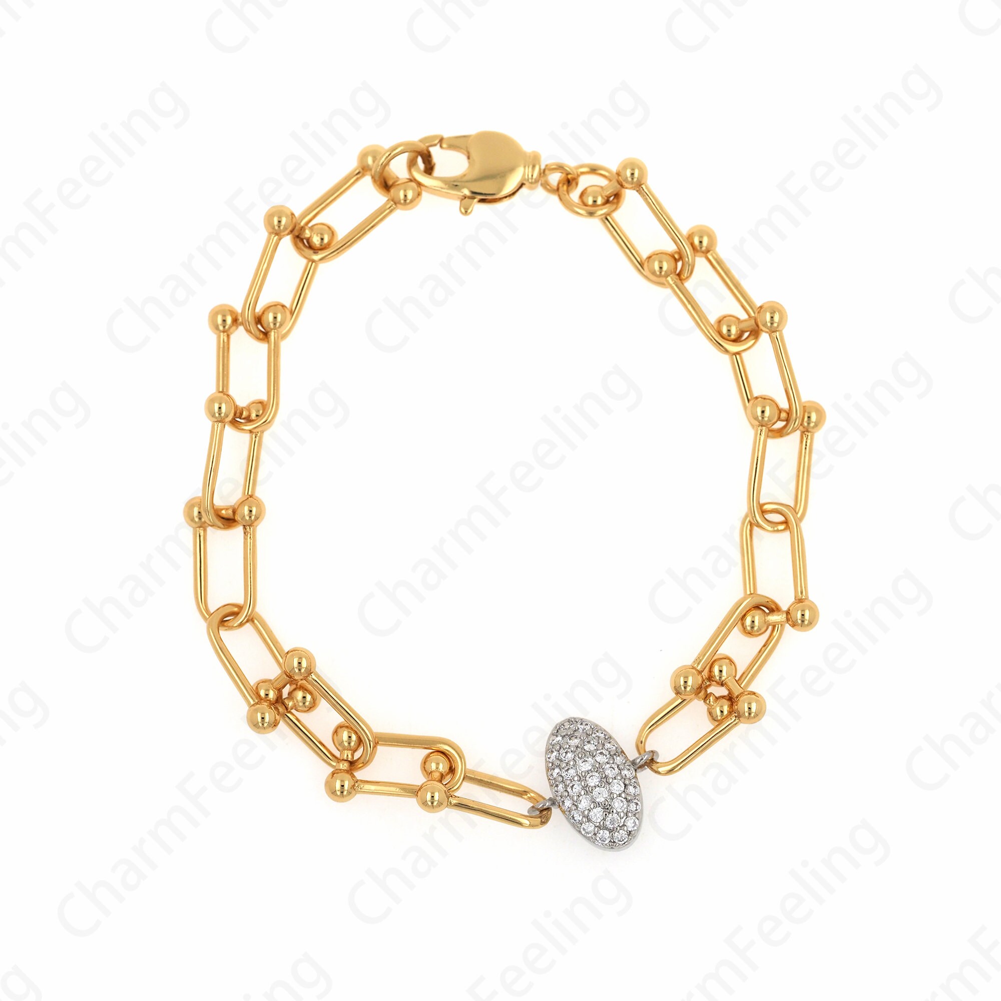 Charm Bracelet Chain Gold | Rebekah Price