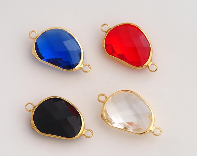 Oval Gemstone Connector,Gemstone Connector,18K Gold filled Oval Connector,DIY Bracelet Accessories, 27.8x17x7.3mm