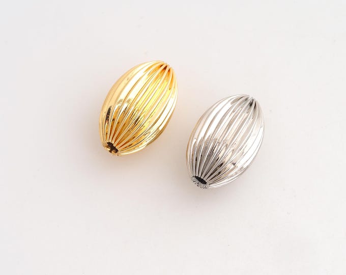 18K Gold Filled Rice Spacer Beads,Tube Beads,Rice Tube Beads,DIY Jewelry Supplies,20x13mm Hole 3mm