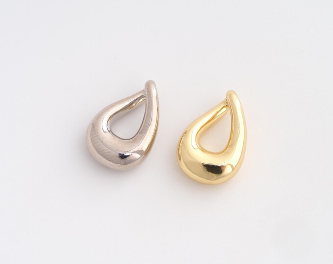 Water Drop Pendant,Tear Drop Pendant,18K Gold Filled Water Drop Charm,DIY Jewelry Accessories,18x12x5.7mm