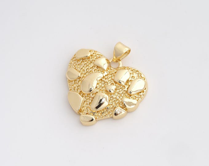 Heart Pendant,Love Pendant,18K Gold Filled Heart Charm,DIY Jewelry Accessories,27x24.6x5mm