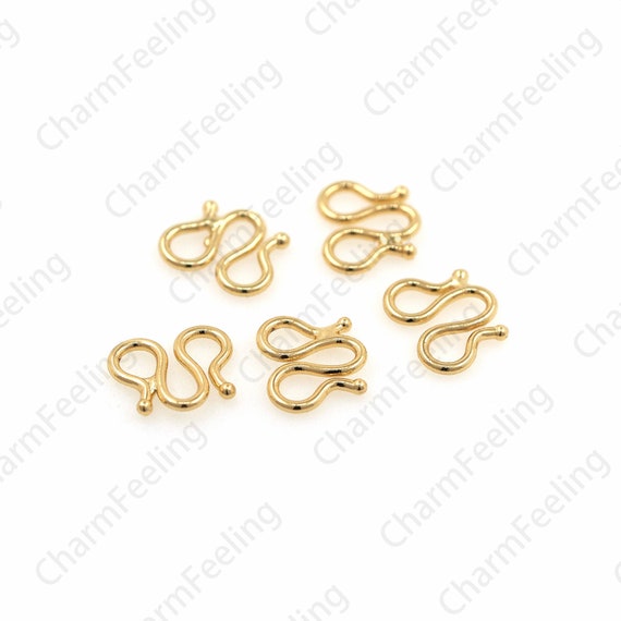 SUPERFINDINGS Lot De 12 Fermoirs Pliables En Laiton Léger Doré De