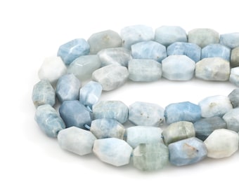 Aquamarine Beads,Natural Stone Necklace,Gem Chain, Natural Stone Chain, Jewelry Supplier, DIY Bracelet Necklace Accessories, 15x20mm