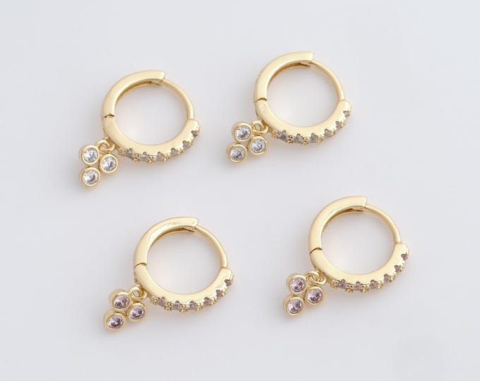 18K Gold Filled Hoops Earrings,Honeycomb Earrings,Earring Charm, Ear Hoops, Nickel Free Earrings,Minimalist Earrings,19.2x13.3x2.3mm