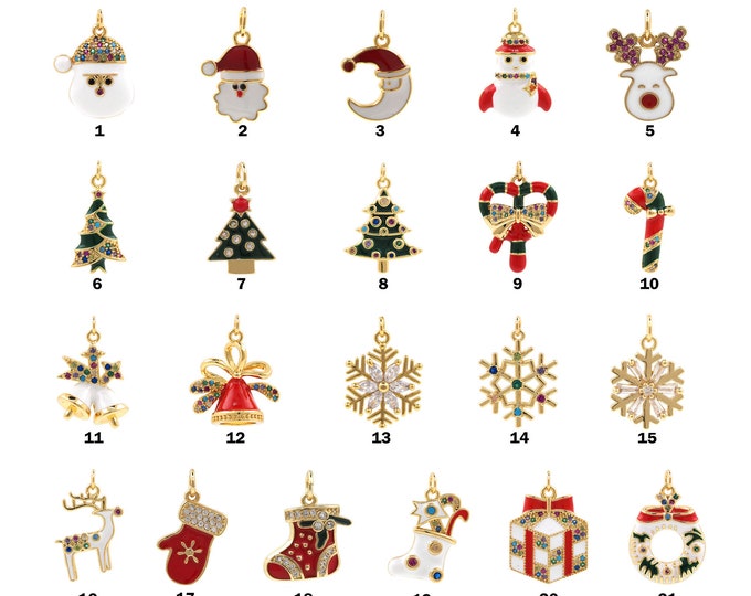 18K Gold Filled Christmas Pendant, Christmas Charm, Micropavé CZ Snowman Pendant, Gift Charm, Christmas Gift