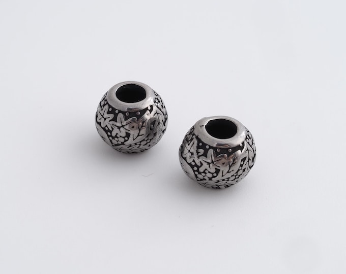 Retro Ball Beads,Retro Round Spacer Beads,Round Ball Beads,DIY Jewelry Accessories 9.5x8.7mm