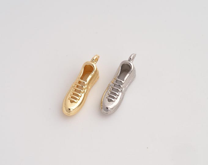 5 pcs Shoe Pendant,Shoe Pendant,18K Gold Filled Shoe Charm,DIY Jewelry Accessories,18x6x5mm