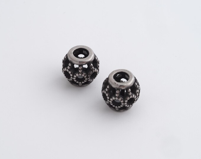Retro Ball Beads,Retro Round Spacer Beads,Round Ball Beads,DIY Jewelry Accessories 9.6x9.5mm