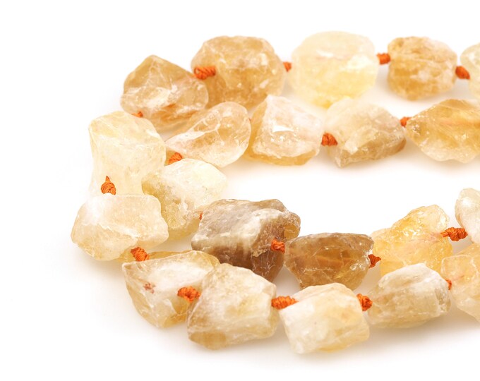Primeval Citrine Gemstone Beads,Primeval Gemstone Chain,Primeval Natural Stone Beads,DIY Bracelet Necklace Accessories, 25-30mm