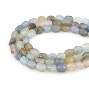 Cylindrical Beads,White Crystal Gemstone Beads,Natural Stone Necklaces,Gemstone Necklaces,DIY Bracelet Accessories,8x12mm