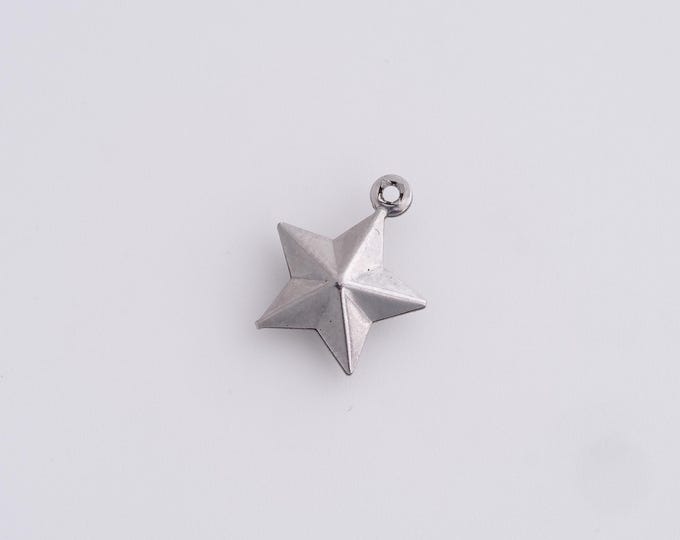 20 pcs Stainless Steel Celestial Charm,Star Jewelry, Pentagram Pendant,Star Charm, DIY Jewelry Supplies,14.8x12.3x4mm