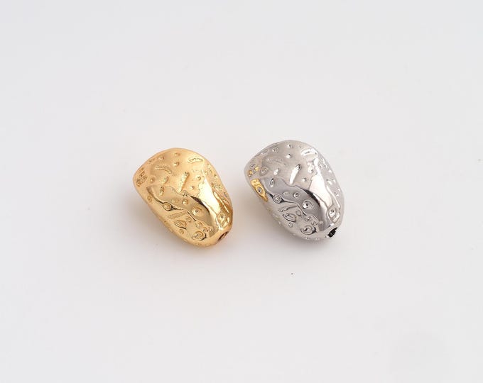 18K Gold Filled Irregular Spacer Beads,Irregular Beads,Irregular Beads,DIY Jewelry Supplies,14x9.3x8mm Hole 2mm