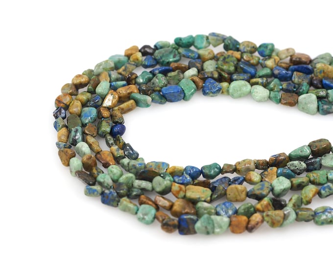 Green Phoenix Stone Beads, Gem Chain, Natural Stone Necklace, Jewelry Supplier, DIY Bracelet Necklace Accessories, 6x8mm