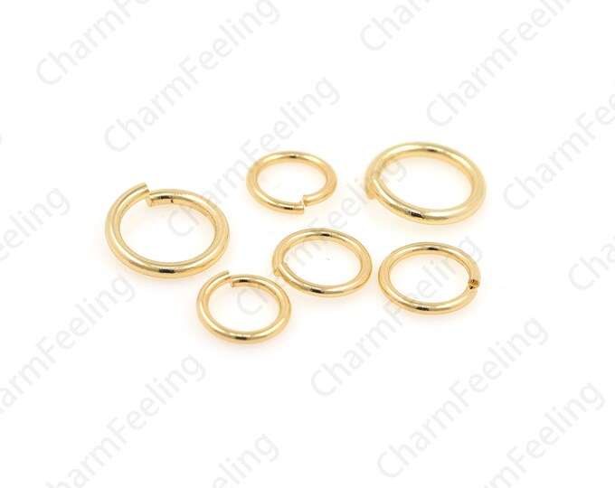 16mm 13mm 12mm Large Open Jump Ring, Open Jump Ring, Metal Open Jump Ring, Gold Open Double Jump Ring, DIY Necklace Bracelet Making 1PCS