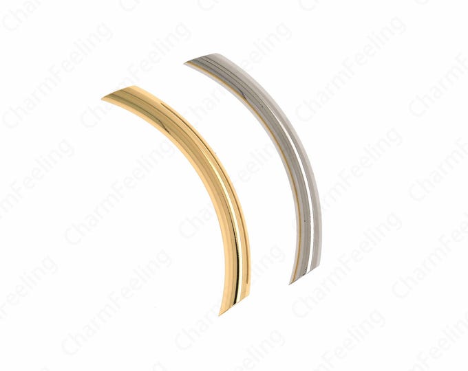 18K Gold Filled Long Tube Beads, Irregular Elbow Beads, Tube Beads,Tube Beads Charm, DIY Jewelry Making Accessories 90.5x10.5mm