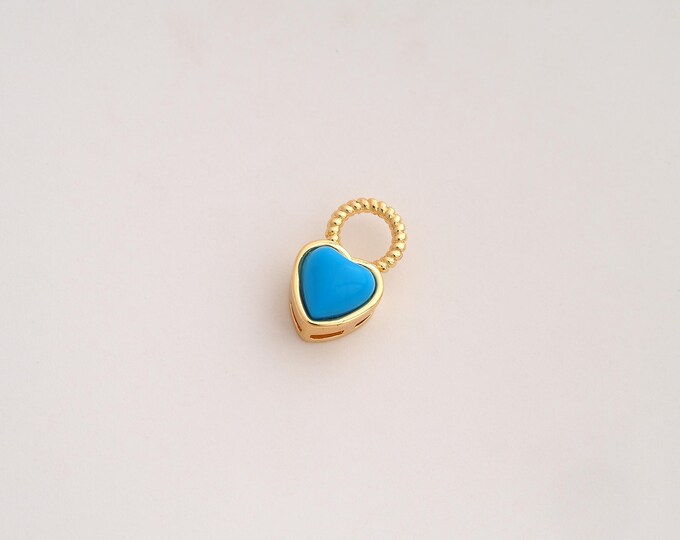 Heart Pendant,Love Pendant,18K Gold Filled Heart Charm,DIY Jewelry Accessories,13.2x7.8x6mm