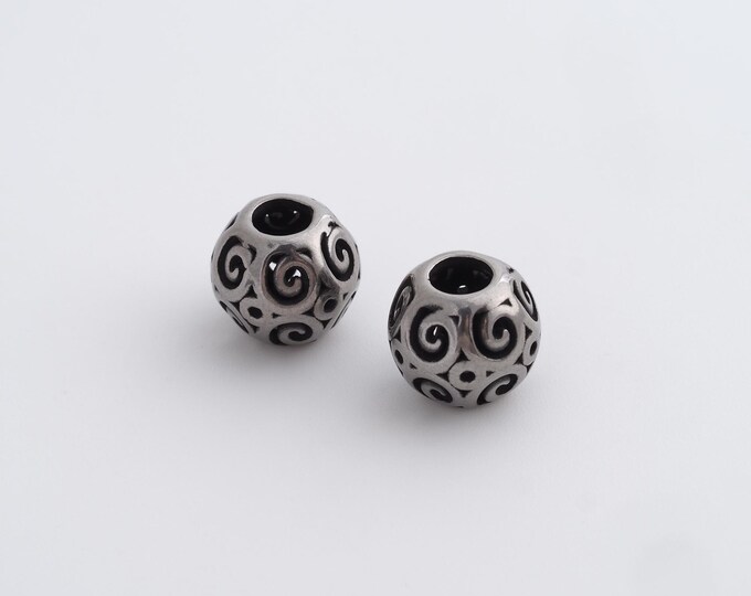 Retro Ball Beads,Retro Round Spacer Beads,Round Ball Beads,DIY Jewelry Accessories 9.7x8.8mm