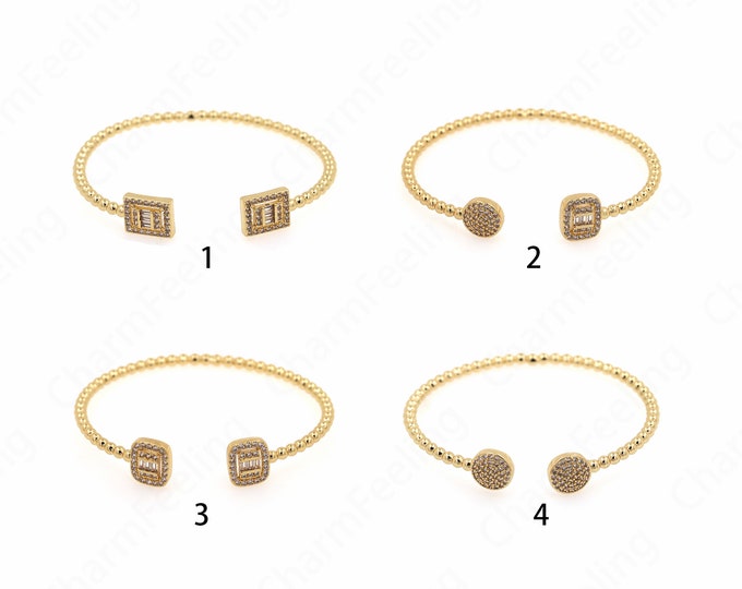 Square Tennis Bracelet,Fashion Bracelet,Adjustable Bracelet,Zircon Bracelet,Friendship Bracelet,18K Gold Filled Dainty Bracelet,66mm