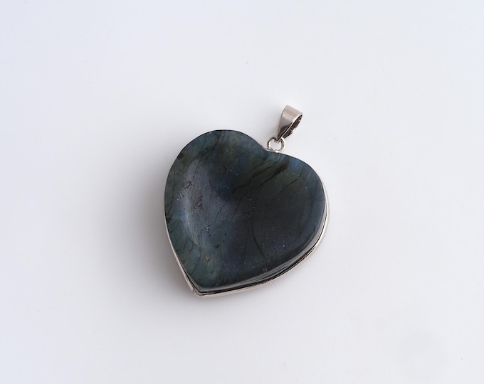 Natural Stone Pendant,Dainty Heart Gemstones Charms,Crystals Gemstones Charm,DIY Jewelry Accessories,39x30.4x9.5mm