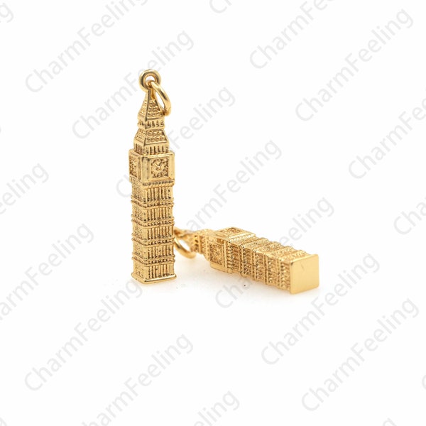 Pendentif tour Eiffel, collier de la Tour Eiffel, collier de Paris, bijoux de la Tour Eiffel, charme de la Tour Eiffel 29.5x4.8x4.7mm 1pcs