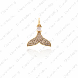 whale tail pendant, Mermaid necklace,mermaid ornaments, gifts for her 17x14.8x2.3mm 1pcs