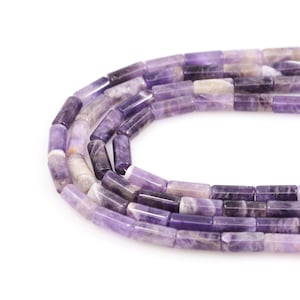 Tube beads, Amethyst Cylindrical Beads, Natural Stone Necklaces, Gemstone Necklaces, Natural Stone Beads, DIY Bracelet Accessories, 8x16mm