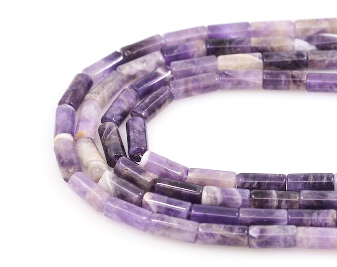 Tube beads, Amethyst Cylindrical Beads, Natural Stone Necklaces, Gemstone Necklaces, Natural Stone Beads, DIY Bracelet Accessories, 8x16mm