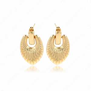 Fringe oorbellen, 18K goud gevulde lange oorbellen, bar oorbellen, boho oorbellen, drop oorbellen, DIY sieraden benodigdheden, 32,5x20,5x5mm