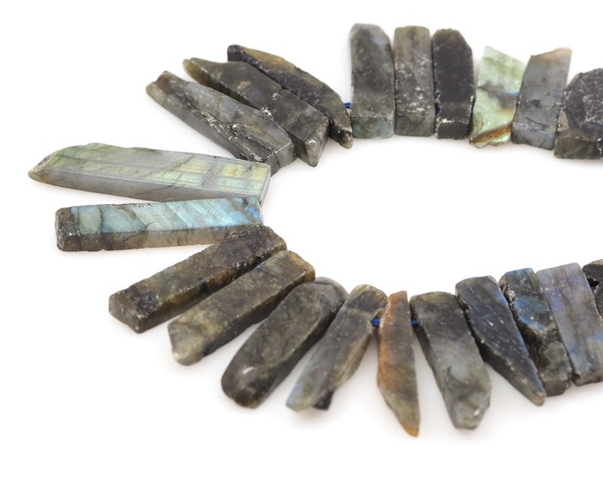 Bar Gemstone Chain, Black Natural Stone Barrel Beads, Rectangular Gemstone Chain, Natural Stone Necklace, Rectangular Beads, 10-12x28-48 mm