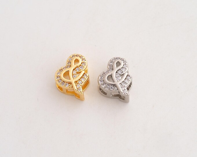 CZ Ampersand Symbol Pendant,Symbol Pendant,18K Gold Filled Ampersand Charm,DIY Jewelry Accessories,10.5x9.8x6mm