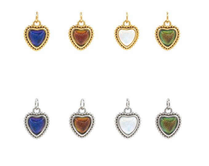 Micropavé CZ Love Necklace, 18K Gold Filled Crystal Heart Pendant, Crystal Charm, Love Charm, DIY Jewelry Accessories,13x9x4mm