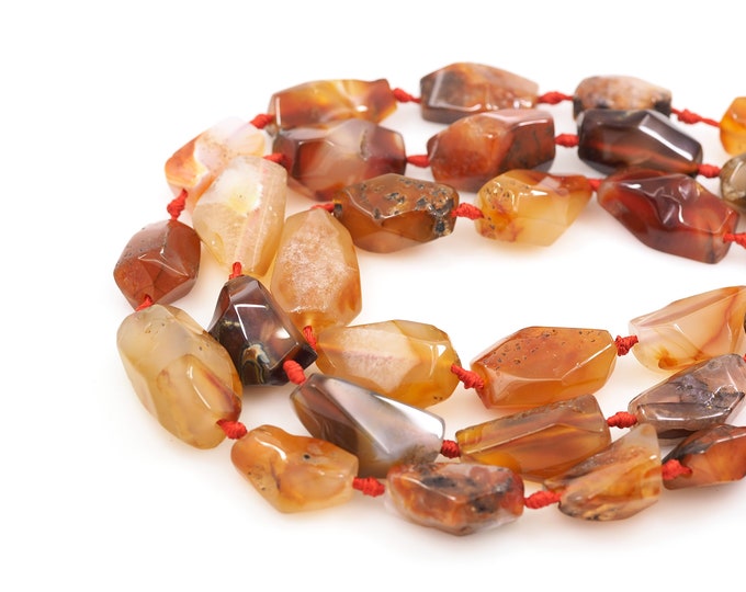 Natural Stone Bead, Agate Necklace, Red Agate Bead, Gem Chain, Jewelry Supplier, DIY Bracelet Necklace Accessories,15x20mm