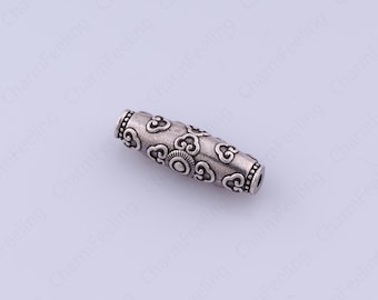 Koraliki dystansowe cylindryczne, Koraliki cylindryczne w stylu vintage, Koraliki dystansowe rurkowe, Koraliki dystansowe rurkowe, Akcesoria koralikowe, 24,7 x 7,8 mm