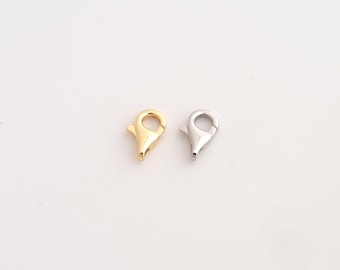 10 pcs Lobster Clasp, Spring Clasp, 18K Gold Filled Claw Clasp, DIY Jewelry Making Supplies, 9.3x6.4x2.8mm