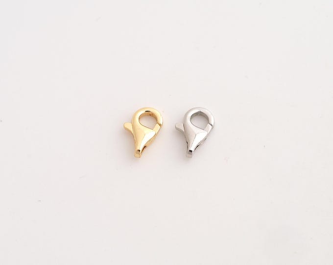 10 pcs Lobster Clasp, Spring Clasp, 18K Gold Filled Claw Clasp, DIY Jewelry Making Supplies, 9.3x6.4x2.8mm