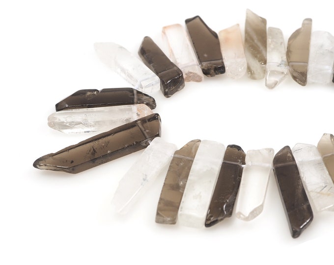 Two-Color Bar Gemstone Chain,Black And White Natural Stone Beads, Rectangular Gemstone Chain, Rectangular Beads, 10-12x28-48mm