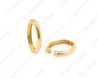 Gold Spring Gate Ring,Gold Filled Clasp for Charm Holder Connector,Gold Jewelry Supplies 20x26.5x4mm 1pcs