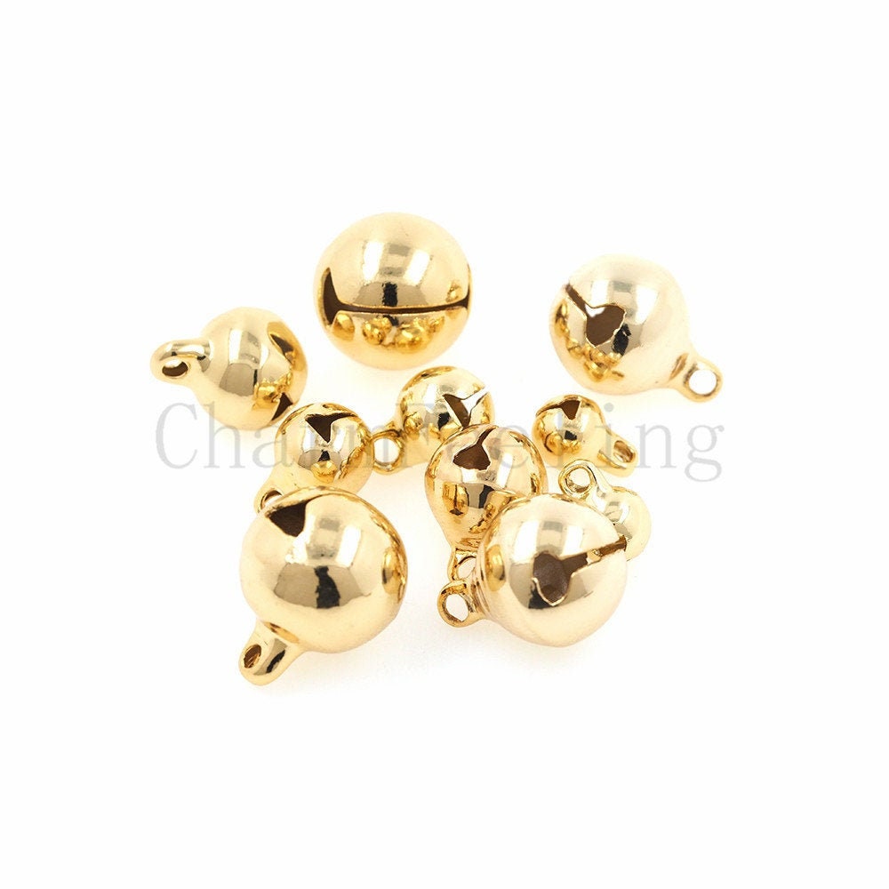 1/2 inch 13mm Gold Small Jingle Bells Bulk 144 Pieces