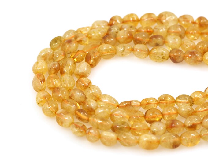 Yellow Crystal Chain, Natural Stone Necklace, Gemstone Necklace, Natural Stone Bead, Crystal Charm,Jewelry Supplier, 8x10mm