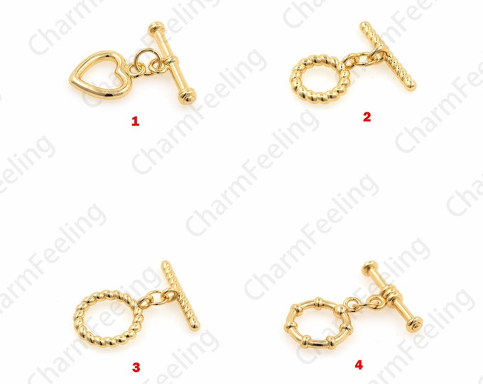 Brass OT Buckle, Heart-Shaped Buckle, Necklace Buckle, Bracelet Buckle, Pull Clasp, DIY Jewelry Making Accessories 1pcs