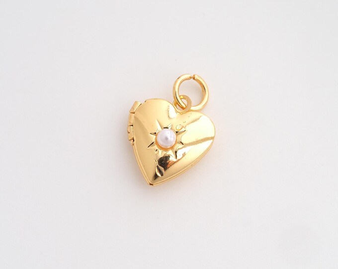 Heart Photo Frame Pendant,Photo Frame Pendant,18K Gold Filled Heart Charm,DIY Jewelry Accessories,19x13.4x6.5mm