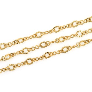 1 Meter, Layered Necklace, 18K Gold Filled 8-Ring Chain Necklace, Chain Chain, Brass Chain, Classic Chain Necklace 7 mm